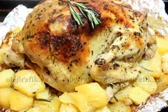 6. Курица с картошкой в духовке размягчается до самой кости. Подавать с пылу с жару!